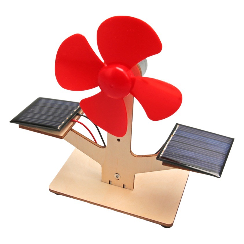 DIY hecho a mano pequeña invención tecnología pequeña producción solar ventilador eléctrico experimento científico material estudiante Popular Ciencia dispositivo material