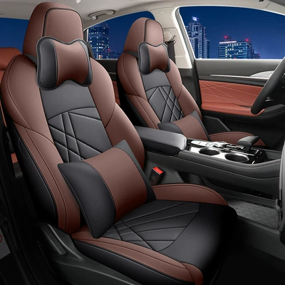 Modelə uyğun (Original) oturacaq örtükləri – Special Full Surrounding Car Seat - noble-coffee-deluxe-edition-note-the-model-year-rear-half-package