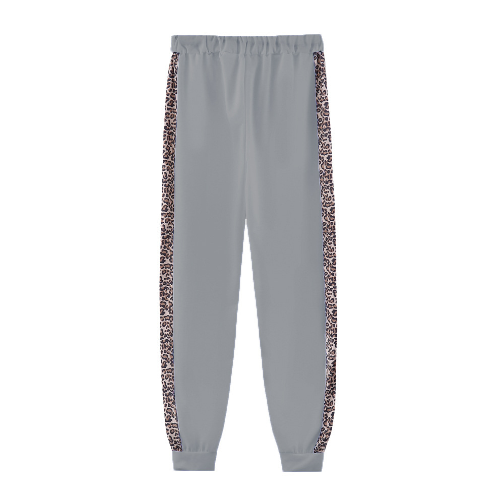 Women's Leopard Print Sweatshirt And Pants Set For Autumn Winter_voghion.com