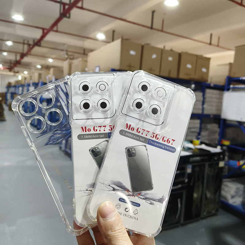 Suitable for Moto G67 G35 G05 G06Power G8 Airbag Four-Corner Anti-Fall Protective Cover Transparent Mobile Phone Case