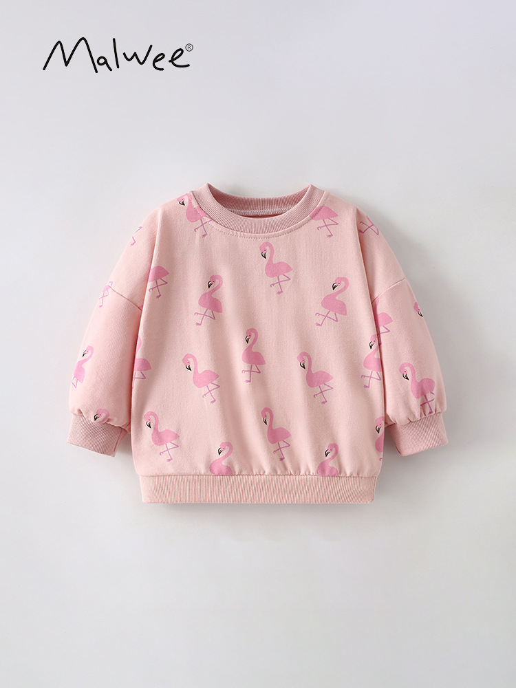 Mawlee niñas suéter de otoño nuevo estilo europeo y americano camisa de cuello redondo casual para niños de manga larga base ropa de niños