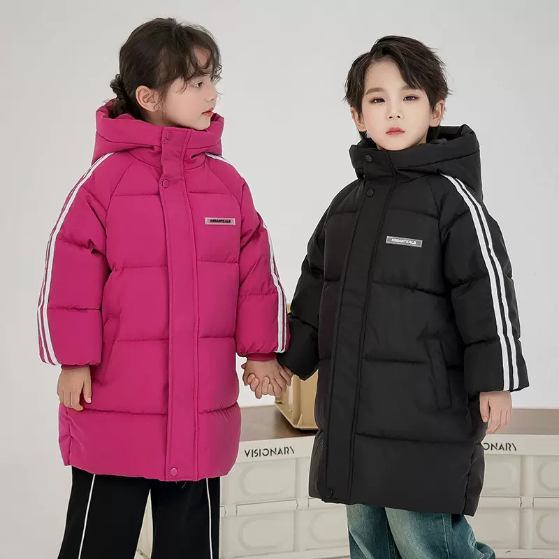 男童冬装棉衣加厚童装2024新款儿童棉服中长款女童羽绒棉袄外套