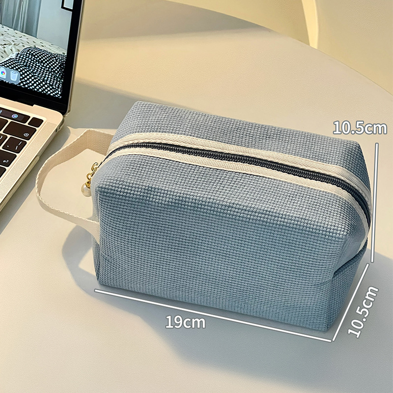 Nuevo bolso de maquillaje de velcro, bolso de lápiz labial portátil, bolso de lavado portátil de viaje, bolso de almacenamiento de gran capacidad y alto valor facial