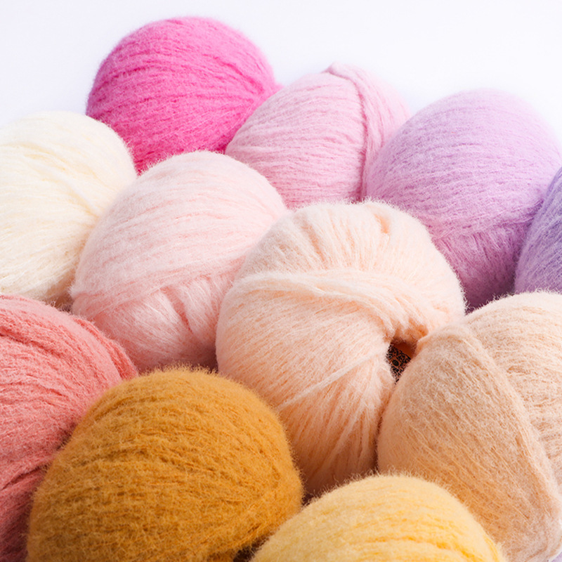 Marshmallow Velvet Wool Felt Stamping Le Wool Handmade diy Material Bag Crochet Crochet Doll Mousse