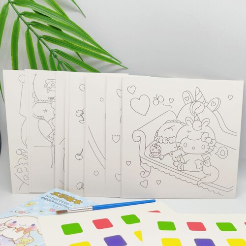 Cartoon children's watercolor picture book kindergarten baby coloring book water coloring book watercolor coloring polyester book wholesale