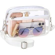 B 20616 PVC Clear Removable Crossbody Bag PVC ͸���ɲ�жб��