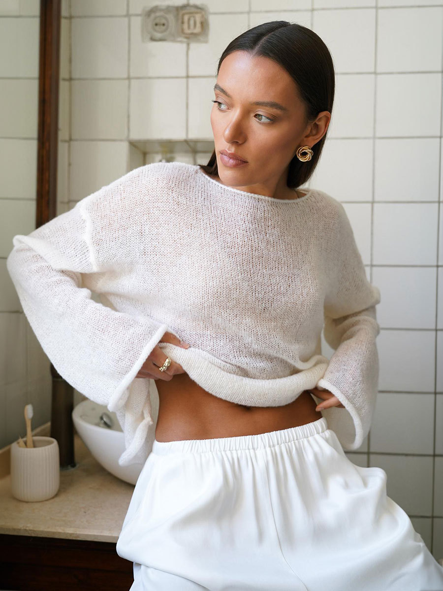 knitted summer sweater
