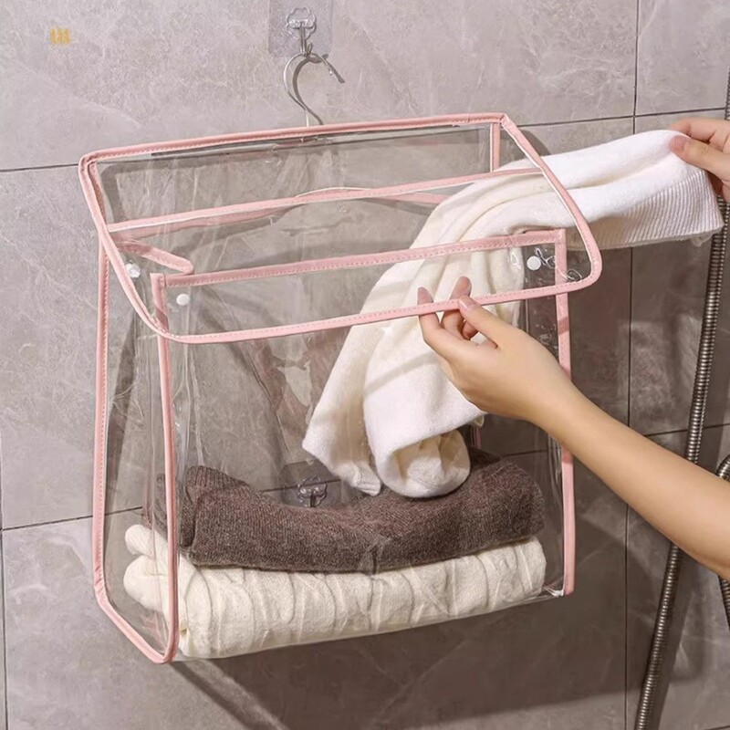 Large-Capacity Student Storage Bag Bath Hanging Bag Bathroom Wall-Mounted Storage Bag Clothes Bag Bathroom Storage Hanging Bag