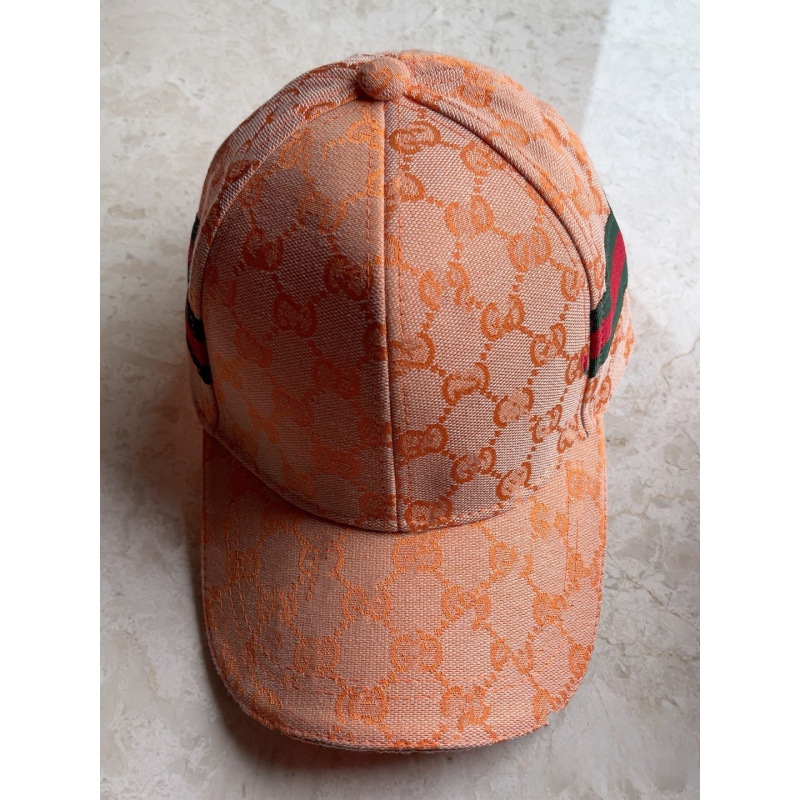 Gucci Original GG Web Cap Peach
