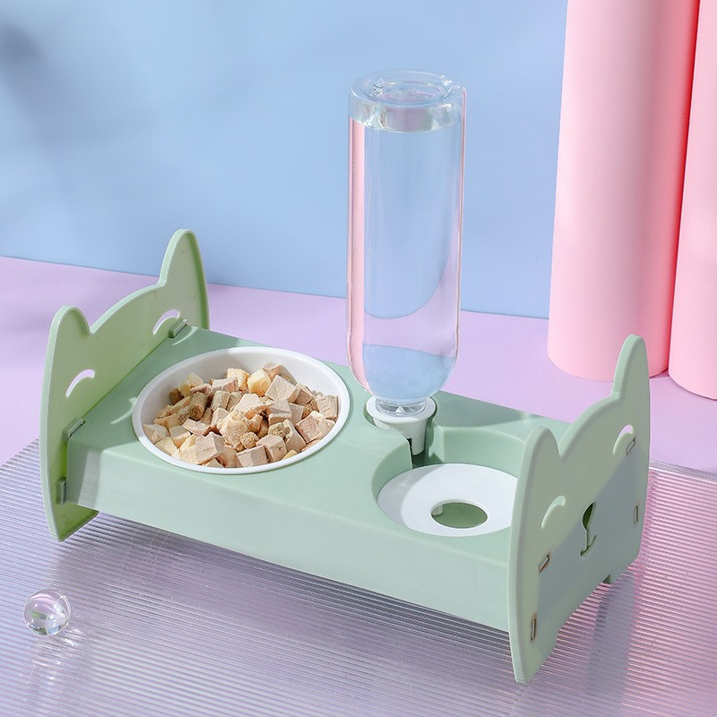고양이 침대 더블 볼 + 병 그린