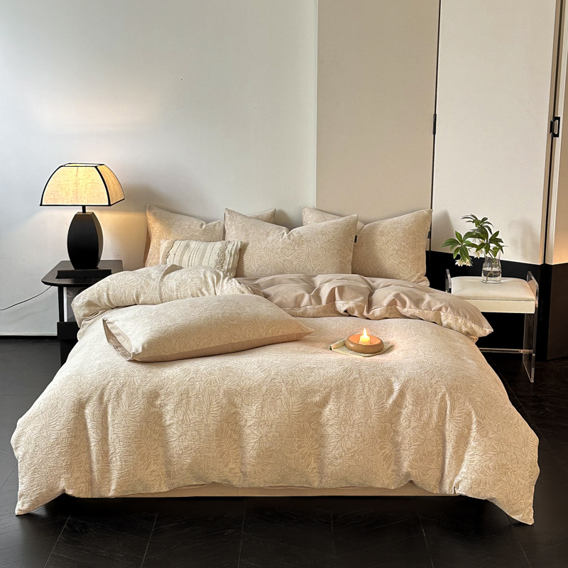 Una clase de madres y bebés de algodón molido cuatro piezas Nantong ropa de cama textil de algodón sábanas de cama cuatro piezas