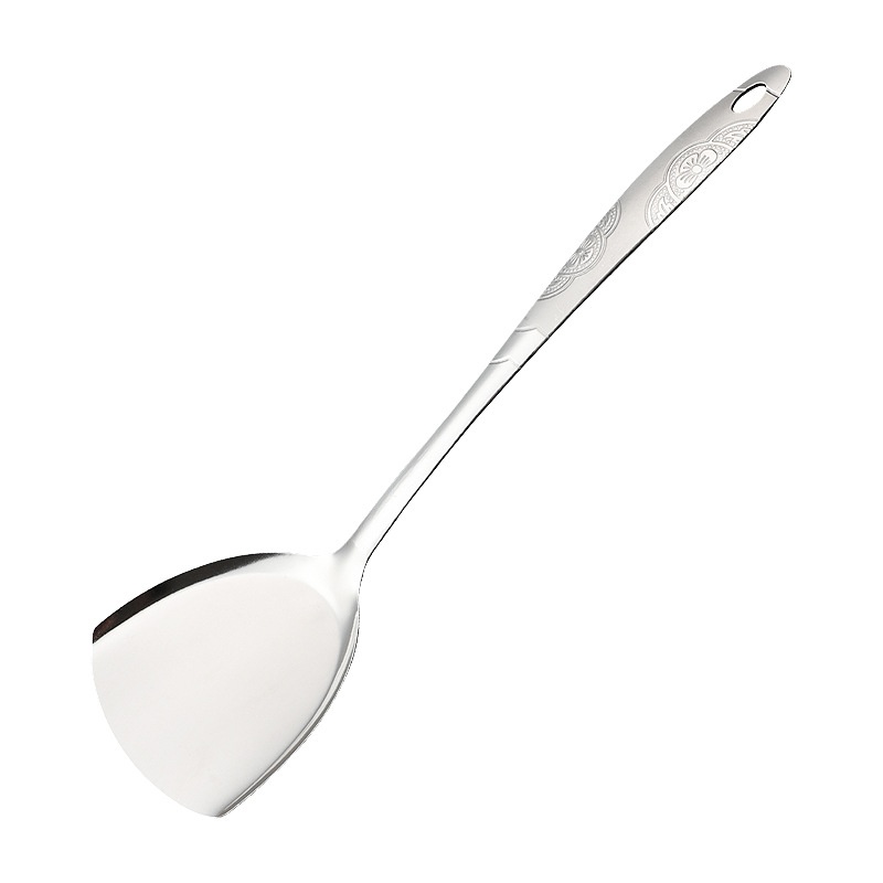 Set de utensilios de cocina de acero inoxidable para exportación - Incluye espátulas, cucharones, colador y tenedor - Para cocina doméstica y profesional