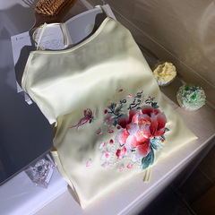Embroidered Su-style finished product women adult belly cover vintage Chinese style innerwear lady strap belly cover set