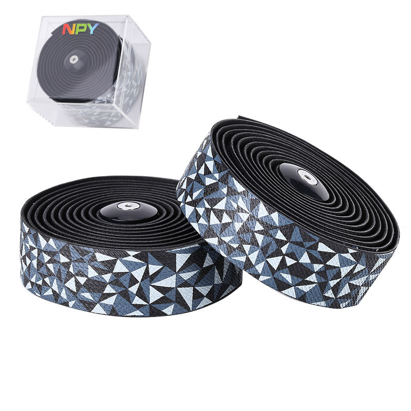 Npy carretera bicicleta mango cinturón pu gradiente color mango cinturón de alta elástico EVA antideslizante transpirable amortiguador bicicleta manejar cinturón