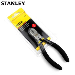 Stanley black double plastic handle diagonal pliers diagonal pliers bolt pliers cutting pliers 5 inch 84-104-23 diagonal pliers