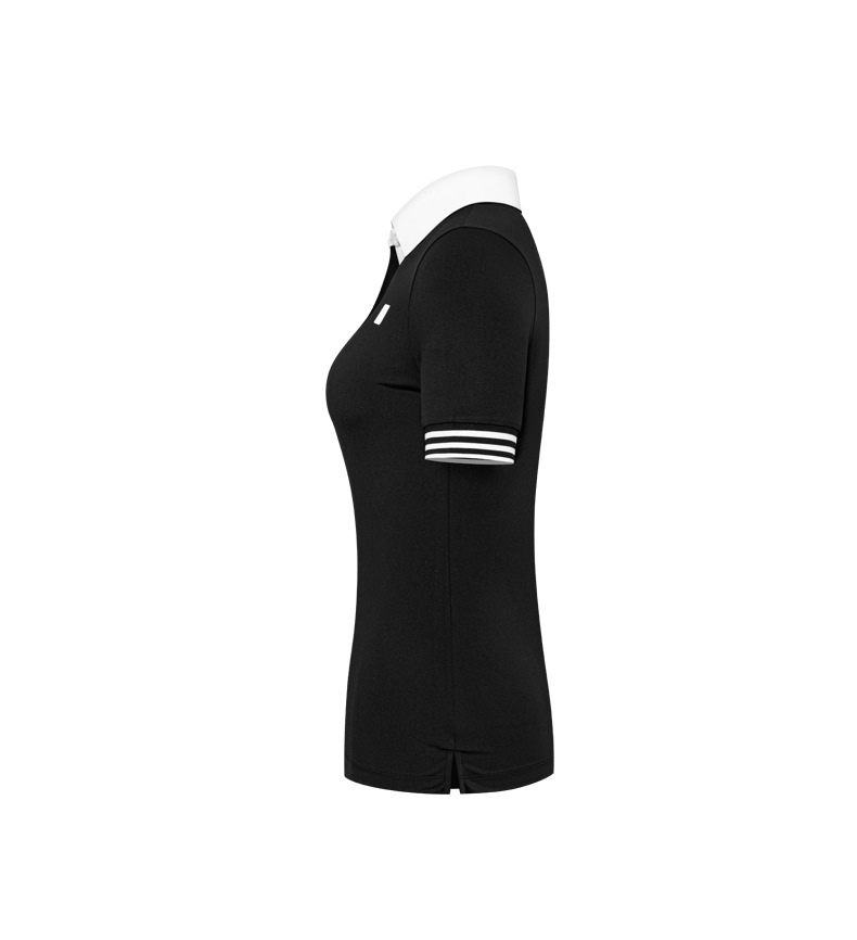 Bộ quần áo golf nữ Moeyes Magic Eye thể thao thoáng khí vải đính hạt mùa hè — M23KUZ006-Quần short đen, M23YF010-Áo màu trắng, M23YF010-Áo màu đen, M23KUZ006-Quần short trắng chi tiết 18