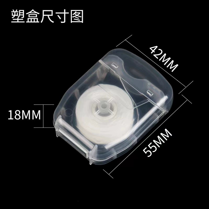 口腔清掃用使い捨てデンタルフロスロール 50m ミント味 ワックス加工 ホワイトナイロン 630D 歯間の滑らかさを保つ