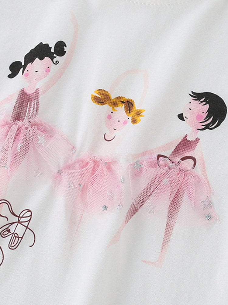 Malwee camiseta de niñas de otoño nueva camiseta europea y americana para niños de cuello redondo de manga larga ropa superior para niños