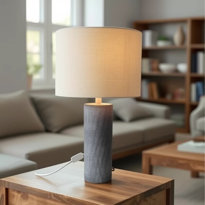 Nueva decoración moderna simple agujero lámpara de piedra estilo nórdico diseño creativo retro decoración de cabezal de cama