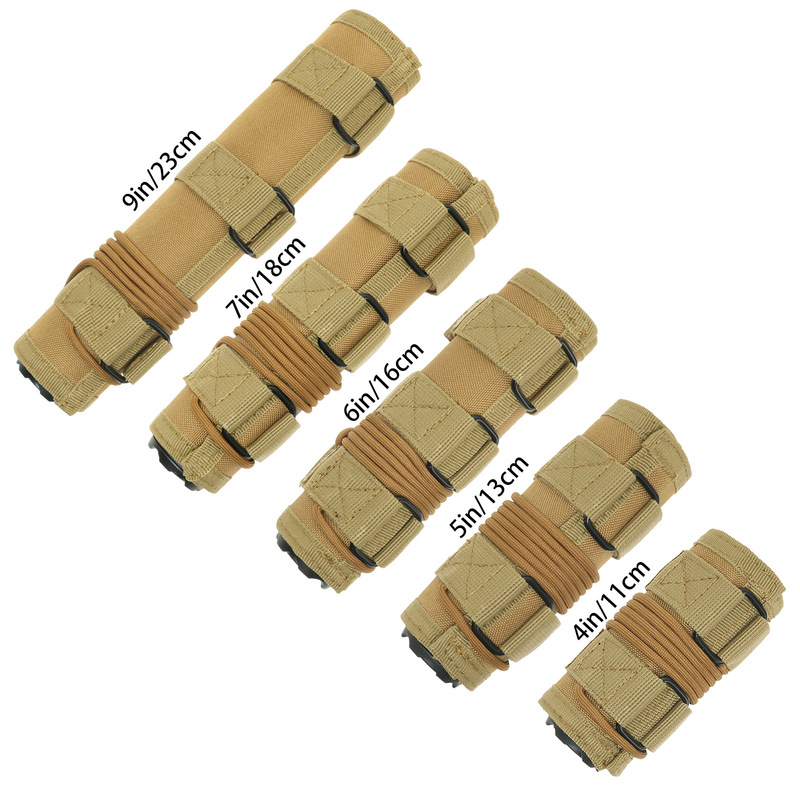 Tactical Silencer Protective Cover 4/5/6/7/ 9inch Sniper Camouflage Cos Outdoor Cs Shooting Protective Gear Equipment
