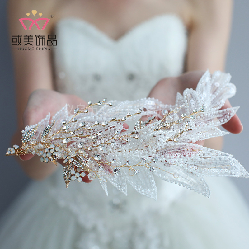 国境を越えた人気のブライダルヘッドドレスロリータレースヘッドバンドヘアアクセサリーイン手作りウェディングアクセサリードレスアクセサリー