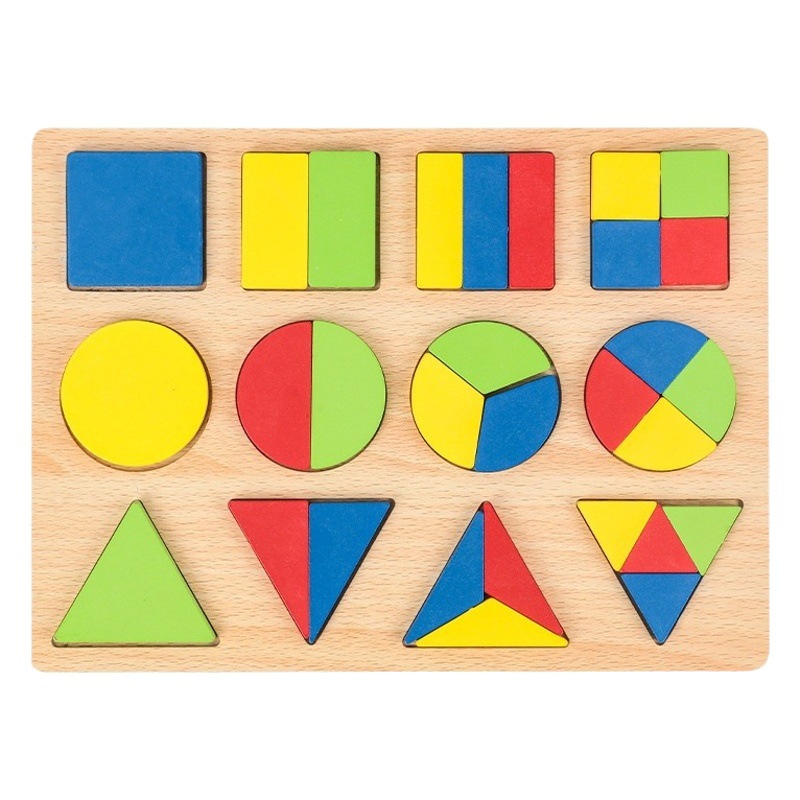 Montessori diversión madera educación temprana rompecabezas forma geométrica rompecabezas gráfico cognición kindergarten bebé juguetes