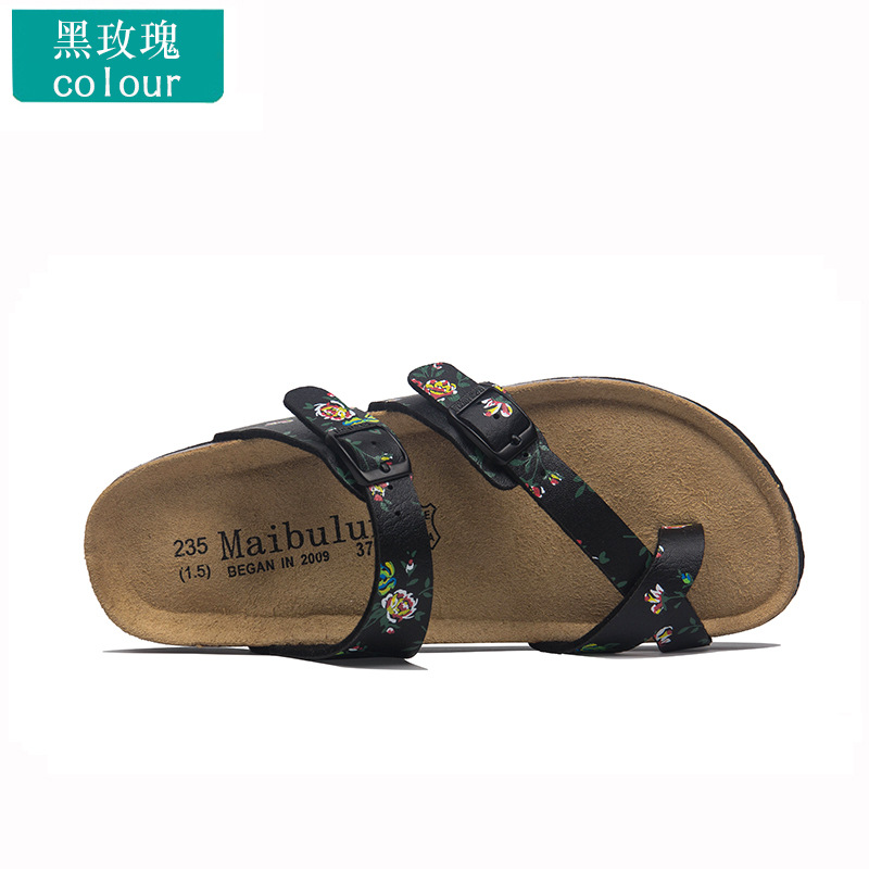 Zapatillas de corcho planas para hombres y mujeres pareja más tamaño al aire libre playa verano color pareja zapato cubierta toe Ventas Directas la fábrica