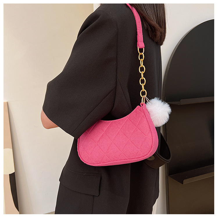 Leisure Women's Summer Fresh Trendy Underarm Temperament and Texture One Shoulder Fashionable Small Square Bag_voghion.com