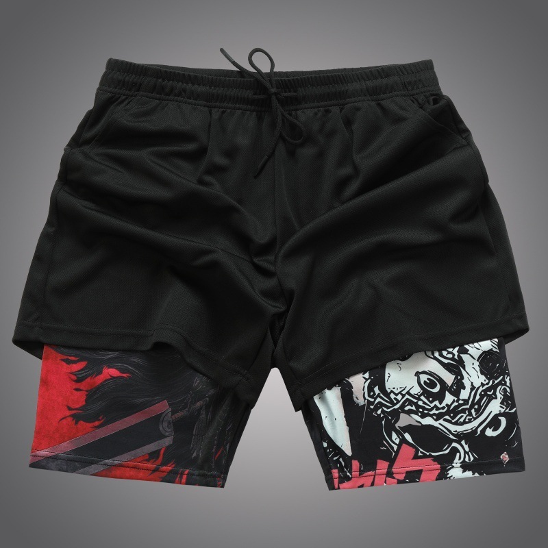 El comercio exterior transfronterizo de verano europeo promueve pantalones cortos de hombre de malla de secado rápido delgada transpiración suelta