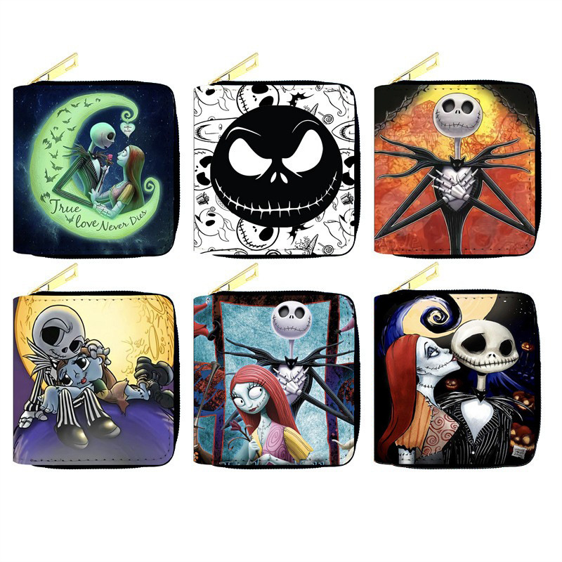 Spot European and American Christmas Night PU Wallet Student Men's Short Coin Purse ID Bag Yiwu Factory