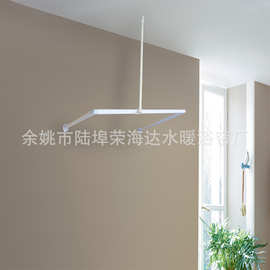 厂家直售L型U型+60CM吊杆铁/铝合金/不锈钢浴室用多尺寸浴帘杆