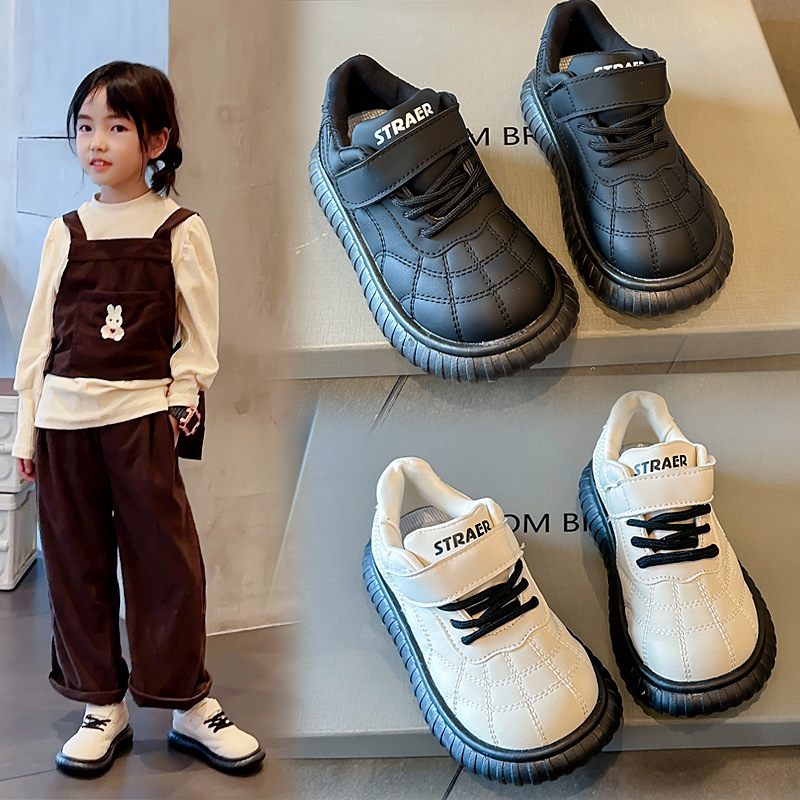 Pantofi casual pentru copii, primăvară și toamnă, pantofi sport pentru fete, la modă nouă, tălpi moi, toate se potrivesc cu pantofii respirabili în stil britanic_voghion.com