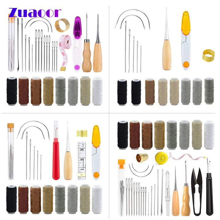 Cross-Border Hot Selling Leather Bag Craft Tool Kit Hand Sewing Set DIY Sewing Needle Canvas Thread Combination Handmade
