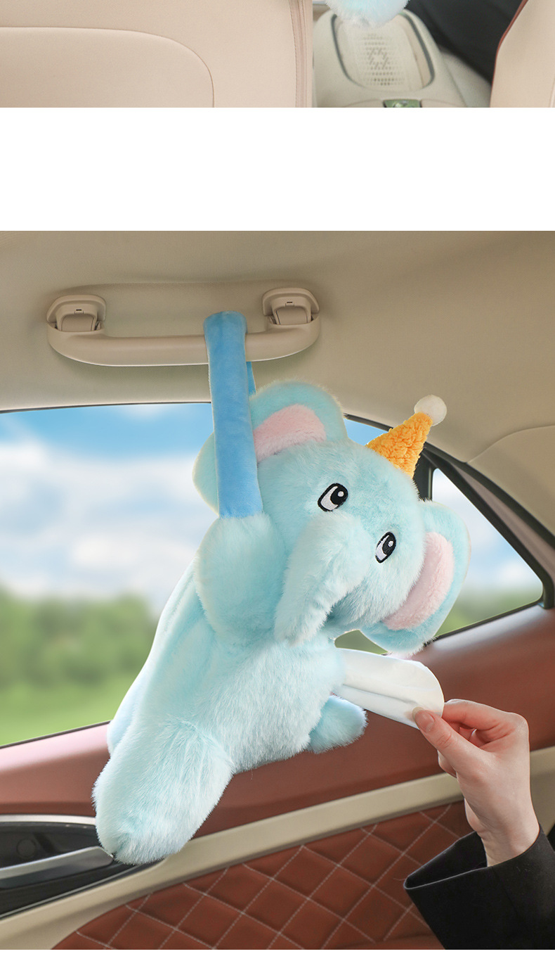 Car tissue box ladies cute 2025 new car paper box hanging paper towel bag practical