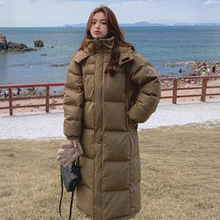 羽绒棉服女2025冬季新款韩系加厚棉袄外套中长款过膝宽松棉衣加厚