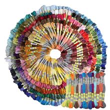 447色8米线 烧毛双丝光全棉十字绣花线 Cotton Embroidery Floss