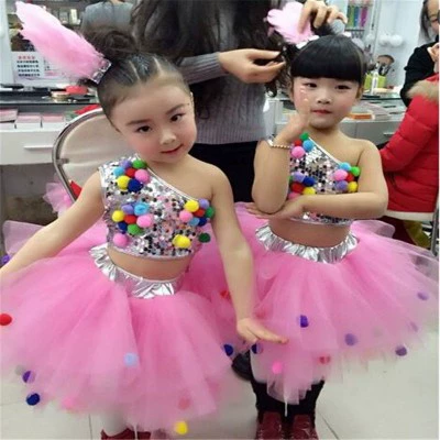 Новый детский костюм для танцев Момо, детская пышная марлевая юбка с блестками для малышей, костюм для выступления Dream Train