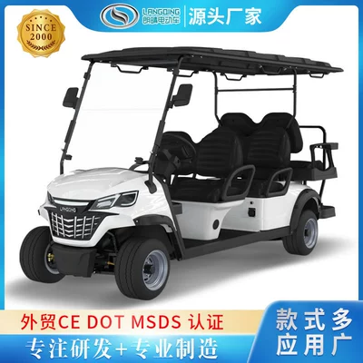 4+2 Seat Export Golf Cart, 6 Seat Low-Speed Golf Cart, Multi-Seat Tourist Shuttle Bus, Right-Hand Drive Sightseeing Vehicle