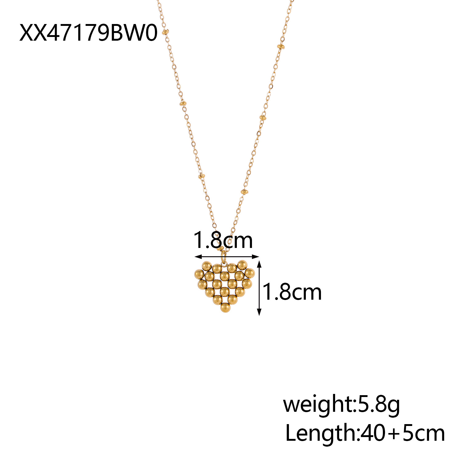 12g Weight Titanium Steel Pendant Material Pendant Necklace Classification Titanium Steel Chain Material cable chain Chain Type 1 Piece Quantity Holiday, Daily Occasion Titanium Steel Material Heart Shape Pattern All Seasons Season Women's Gender Simple Style Style Wholesale Jewelry Simple Style Heart Shape Titanium Steel Cable Chain Pendant Necklace 14