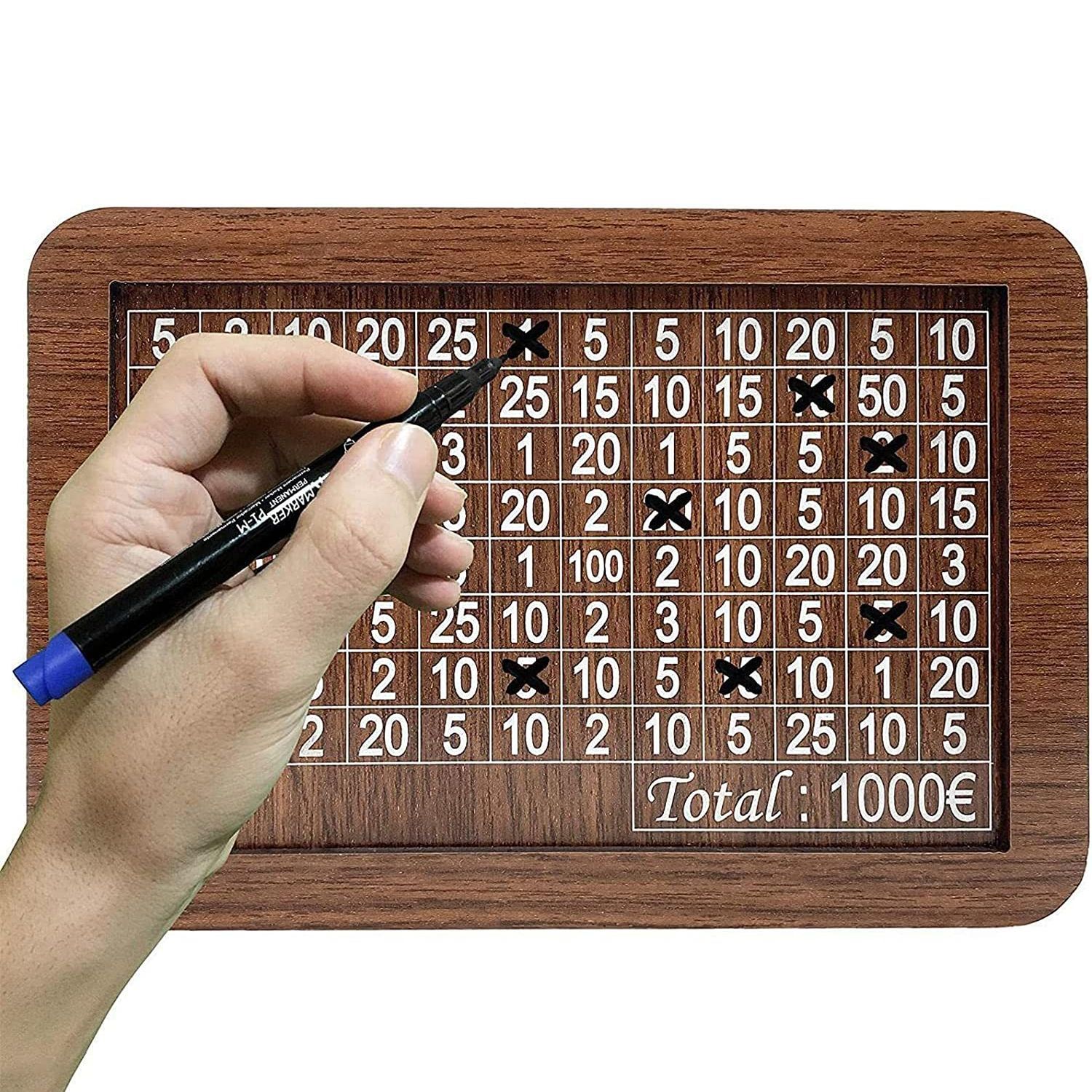 Number, Square Pattern Retro Simple Style Number Square Wood Coin Bank Ornaments Artificial Decorations
