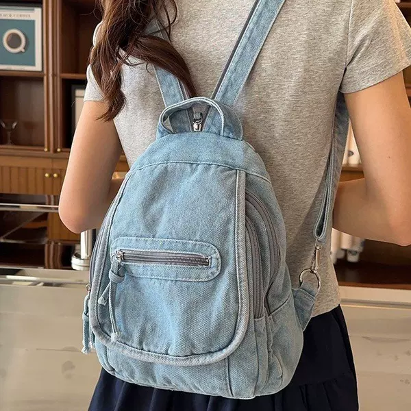 Cross-Border Simple Women's Casual Backpack College Student Travel Backpack 2026 New Model School Bag