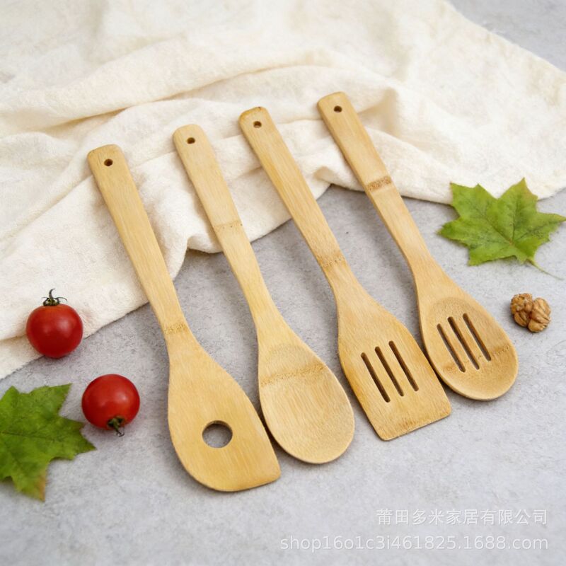 Kitchen Utensil Set, Bamboo Non-Stick Spatula, Soup Spoon, Frying Spatula, High Temperature Resistant Long-Handled Colander, Kitchen Household Manufacturer Wholesale