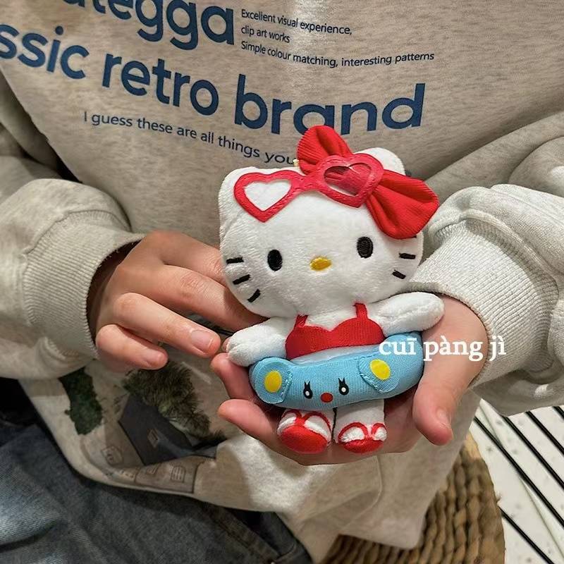 卡通游泳圈kitty挂件毛绒公仔可爱新款小玩偶书包挂饰钥匙扣送人|undefined