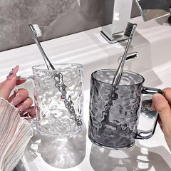 氷河紋嗽カップ透明歯ブラシカップ軽贅沢家庭用洗面カップ高颜値カップル歯ブラシカップ子供歯カップ