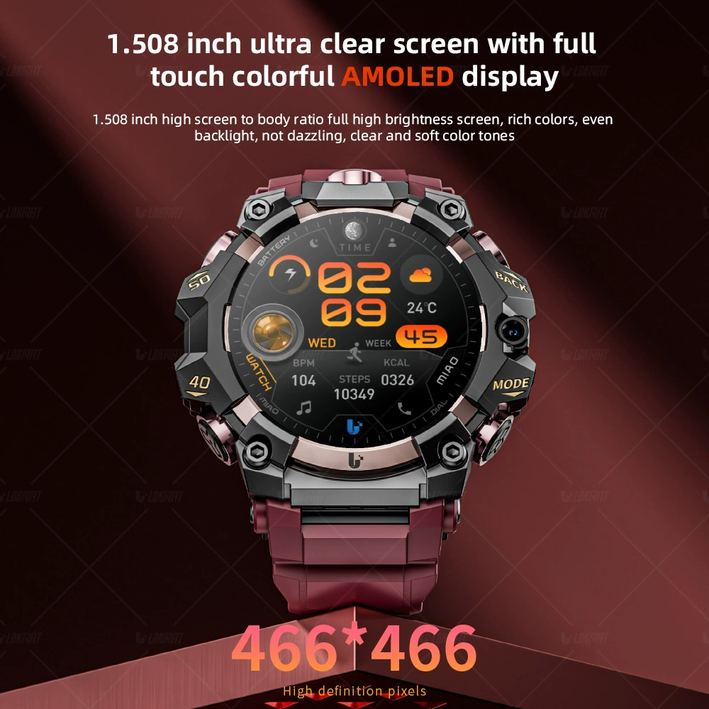 LOKMAT версия для внешней торговли 1,508 дюйма AMOLED4G смартфон часы независимая система Android SIM карта Wi-Fi