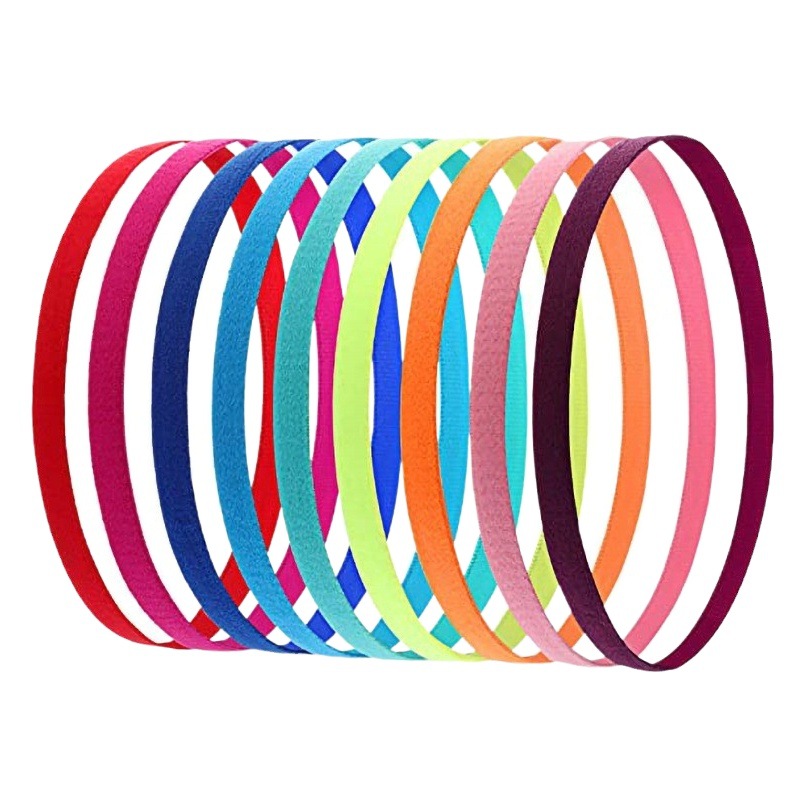 European and American Popular Elastic Rope Candy Color Running Headband Football Non-Slip Hair Accessories Sports Yoga Headband Headband
