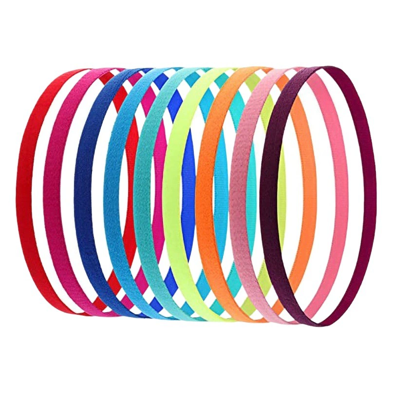 Популярная в Европе и Америке эластичная веревка карамельного цвета повязка на голову для бега футбольные Нескользящие аксессуары для волос спортивная повязка для волос для йоги повязка на голову