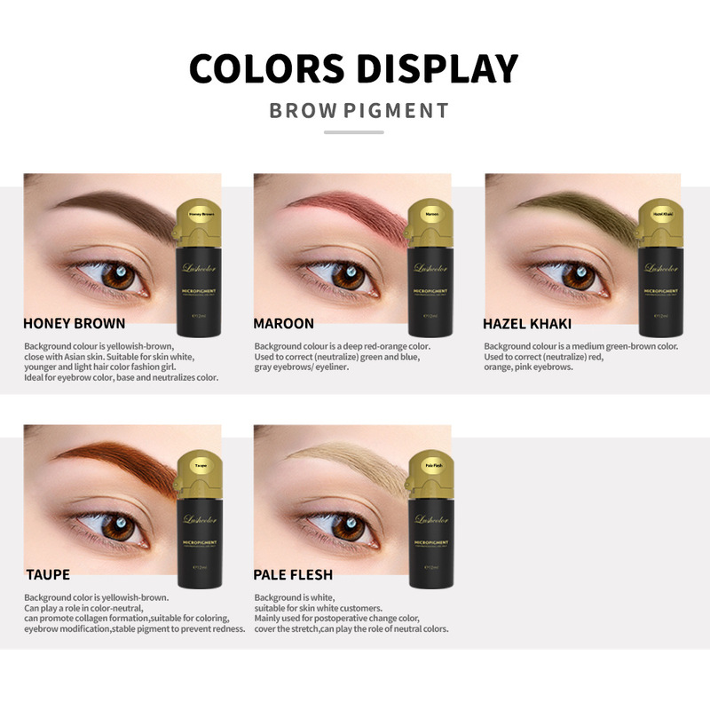 Wenshenlushcolor Anti-Red and Anti-Blue Tattoo Eyebrow Cream Plant Extract Non-Fading Semi-Permanent