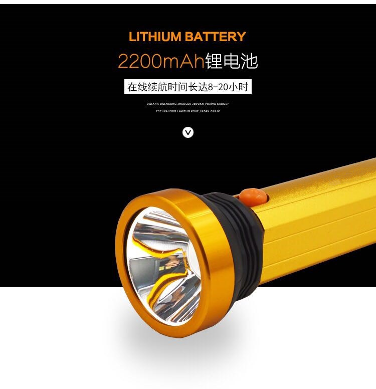 Wholesale LED high-brightness flashlight, rechargeable, multi-purpose, long-range, portable, ultra-bright, small mini tail light for home use and camping