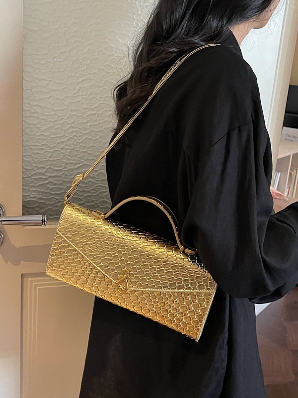 Nicho trenzado bolso de patrón de mujer 2026 bolso de moda retro lujoso exterior bolso de hombro sobre image 4